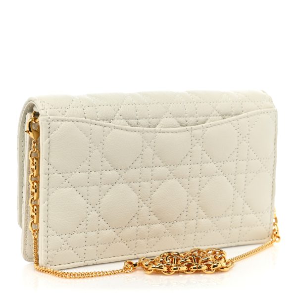 CHRISTIAN Dior Supple Calfskin Pouch with Chain - Image 3