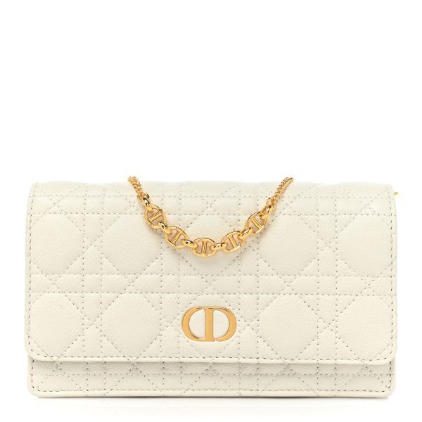 CHRISTIAN Dior Supple Calfskin Pouch with Chain