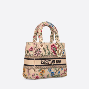 MEDIUM LADY D-LITE BAG Natural Multicolor
