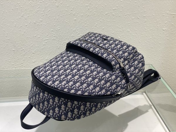 CHRISTIAN Dior Canvas Embroidered Backpack - Image 4