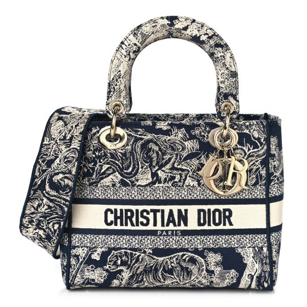 CHRISTIAN Dior Toile de Jouy Embroidered LADY Bag