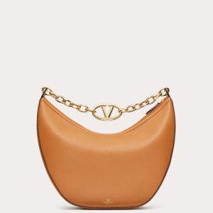 VLOGO MOON MEDIUM CHAIN LEATHER BAG