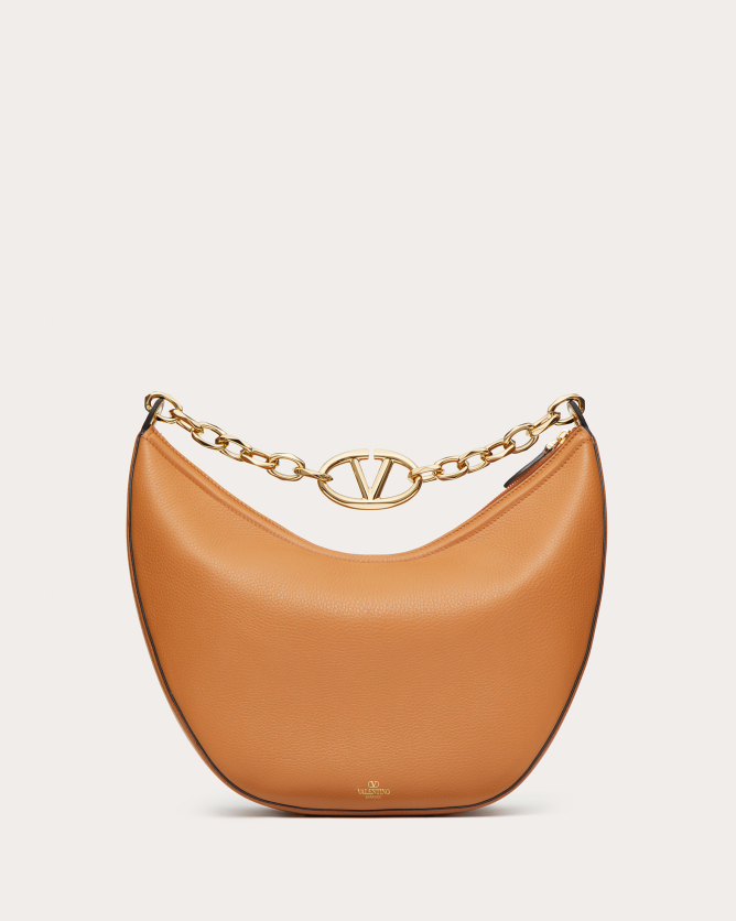 VLOGO MOON MEDIUM CHAIN LEATHER BAG