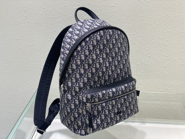 CHRISTIAN Dior Canvas Embroidered Backpack