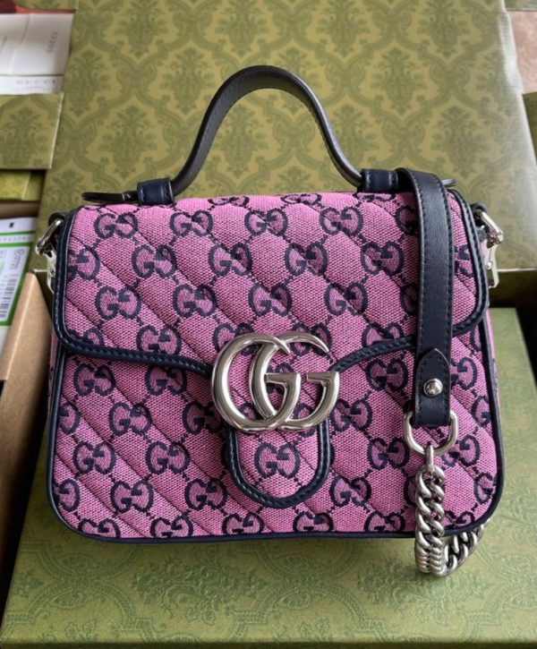 GUCCI GG Mini Top Handle Bag Pink - Image 7