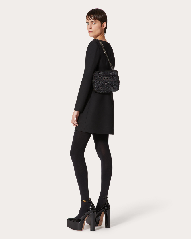 ROMAN STUD small bag with rhinestone embroidery - Image 7