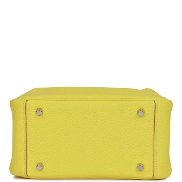 Hermes Mini Lindy Lime Clemence Palladium Hardware - Image 2