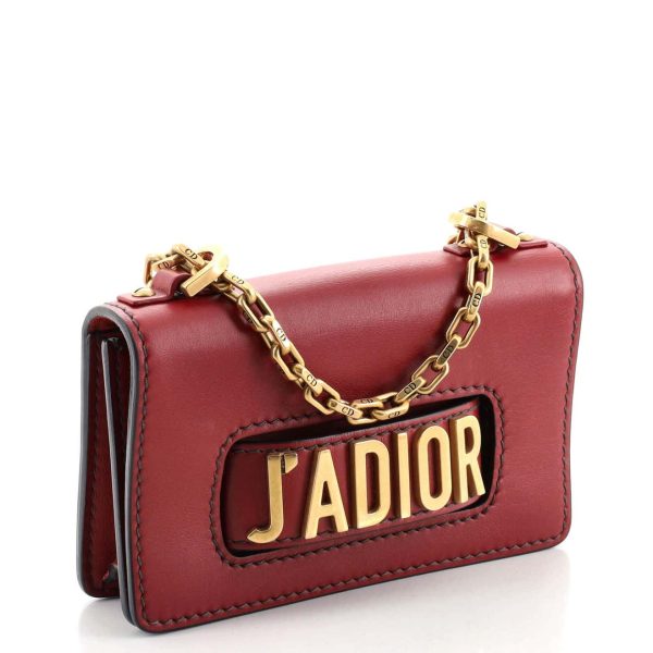 Christian DIOR Red J'ADIOR Flap Bag Matte Calfskin Mini - Image 6