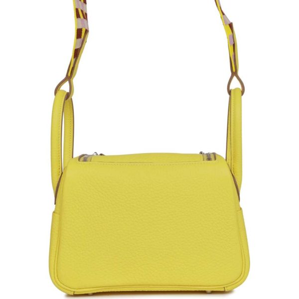 Hermes Mini Lindy Lime Clemence Palladium Hardware - Image 4