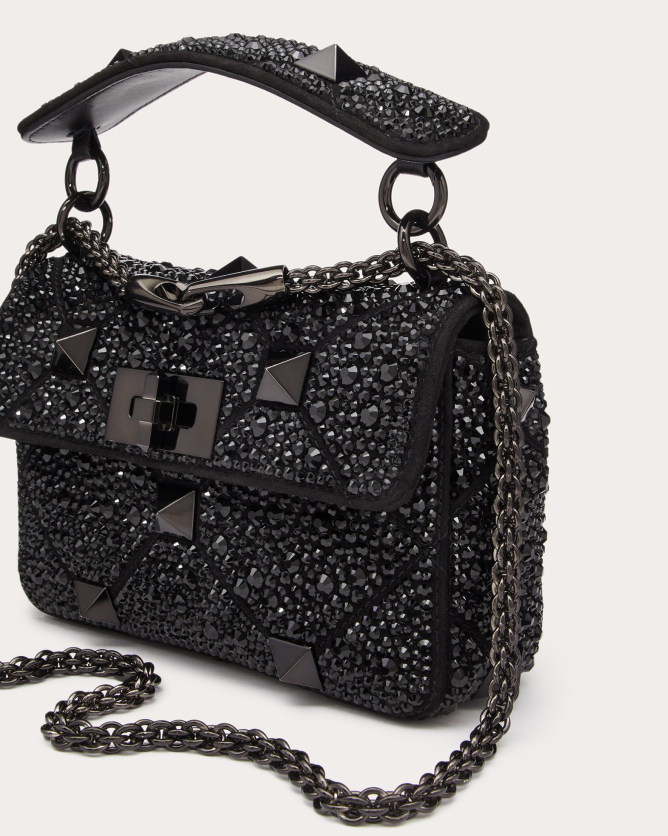 ROMAN STUD small bag with rhinestone embroidery - Image 4