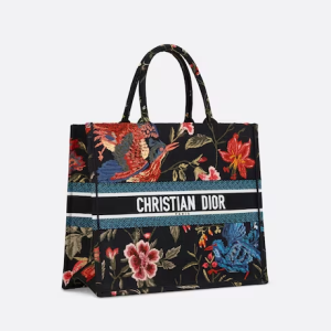 LARGE Dior BOOK TOTE Black Multicolor Bag