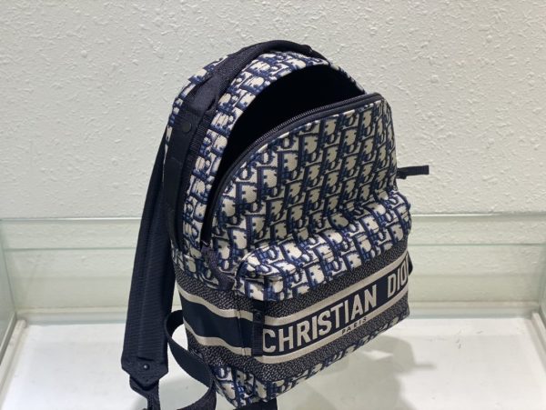 CHRISTIAN DIOR Canvas Embroidered Backpack - Image 7