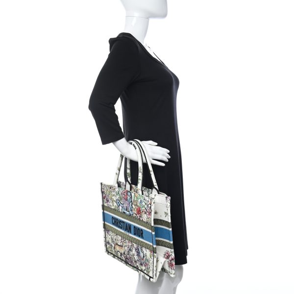 CHRISTIAN DIOR Canvas Embroidered Book Tote - Image 3