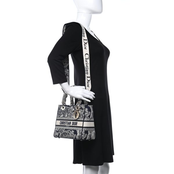 CHRISTIAN Dior Toile de Jouy Embroidered LADY Bag - Image 2