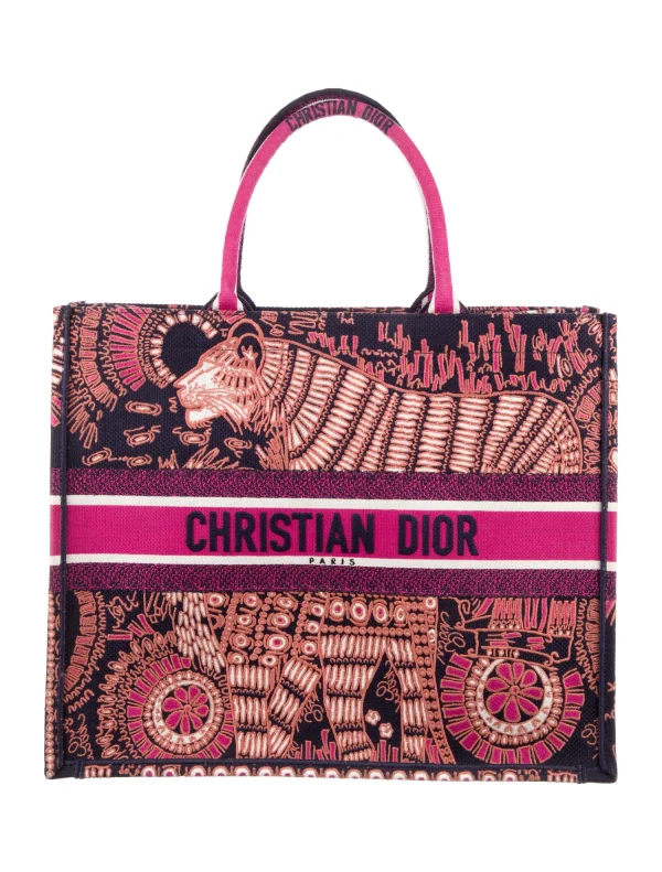 CHRISTIAN Dior Large Animals Book Tote