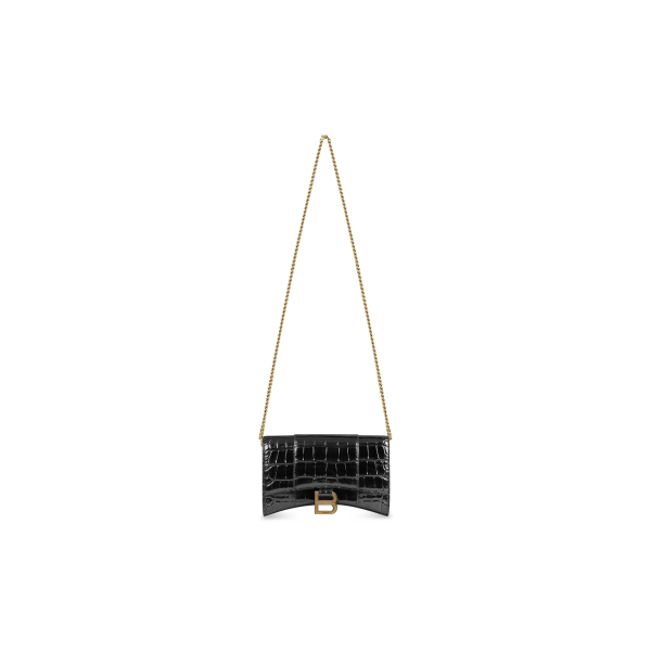 WOMEN'S HOURGLASS WALLET ON CHAIN CROCODILE - Image 4
