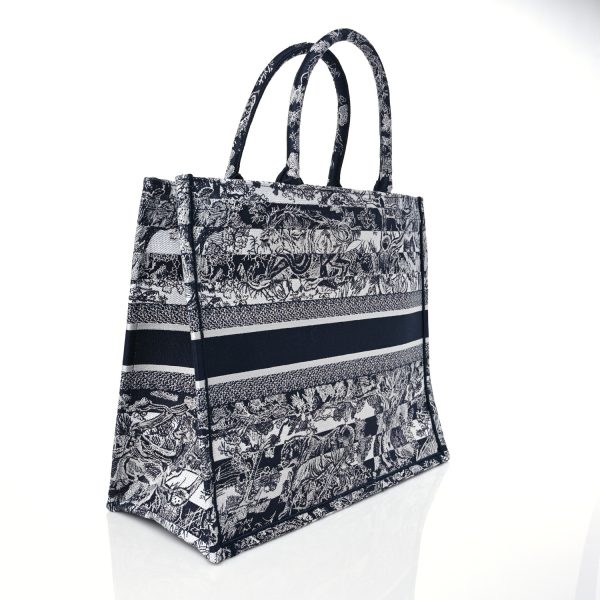 CHRISTIAN Dior Canvas Embroidered Large - Image 3