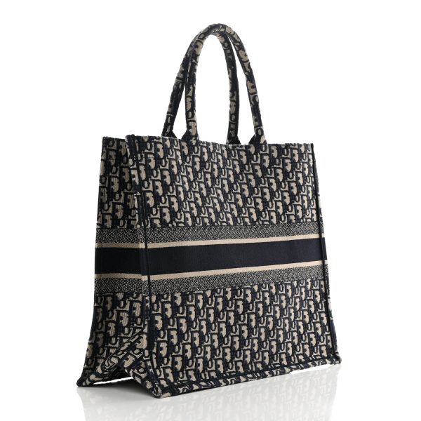 CHRISTIAN Dior Large Book Tote Blue Multicolor - Image 4