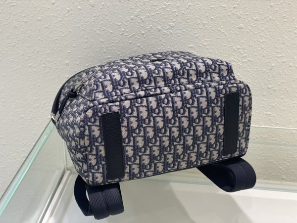 CHRISTIAN Dior Canvas Embroidered Backpack - Image 5