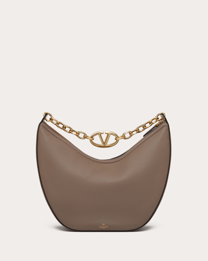 VLOGO MOON MEDIUM CHAIN LEATHER BAG - Image 2