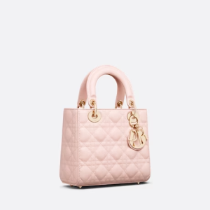 SMALL LADY DIOR BAG Powder Pink Cannage Lambskin