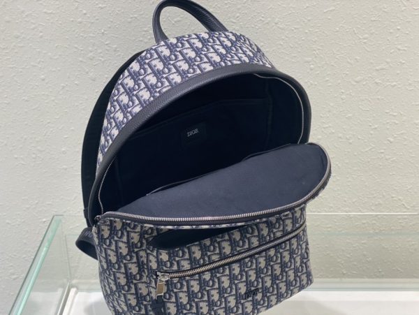 CHRISTIAN Dior Canvas Embroidered Backpack - Image 6