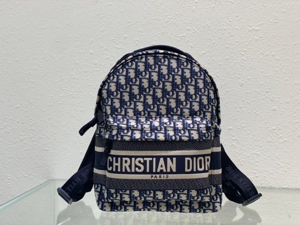 CHRISTIAN DIOR Canvas Embroidered Backpack