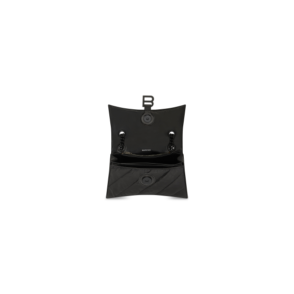 WOMEN'S CRUSH LARGE CHAIN BAG IN BLACK - Image 4
