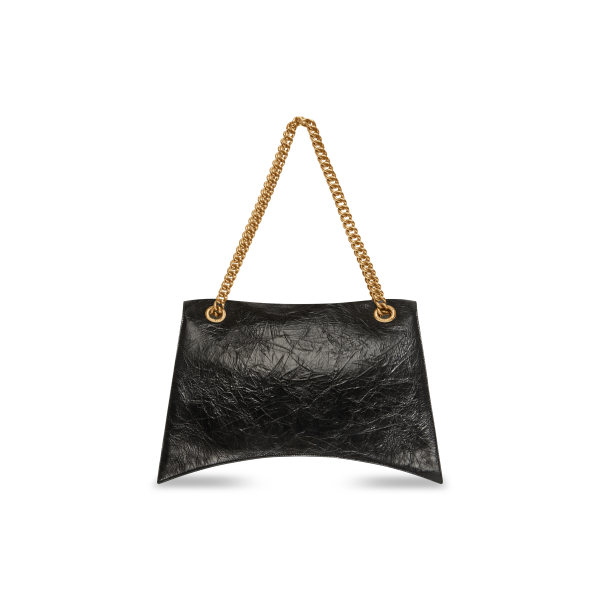WOMEN'S CRUSH LARGE CHAIN BAG IN BLACK - Image 5