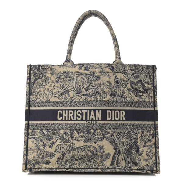 CHRISTIAN DIOR Canvas Embroidered Large