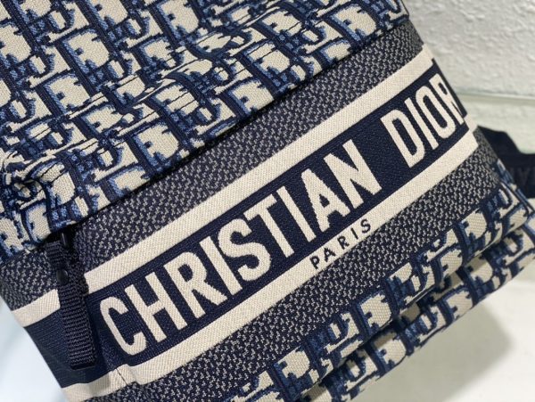 CHRISTIAN DIOR Canvas Embroidered Backpack - Image 5