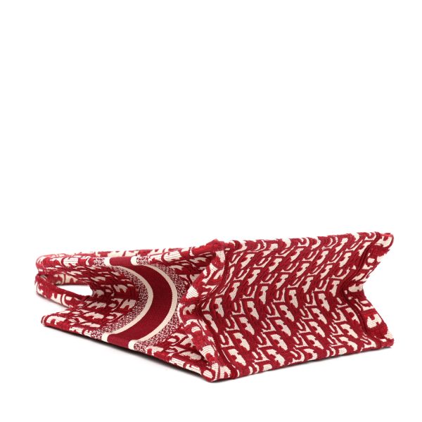 CHRISTIAN DIOROblique Small Book Tote Burgundy Multicolor - Image 3