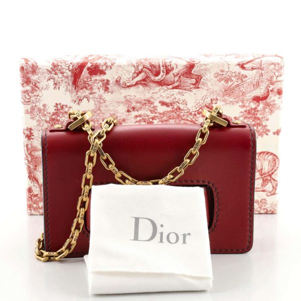 Christian DIOR Red J'ADIOR Flap Bag Matte Calfskin Mini - Image 2