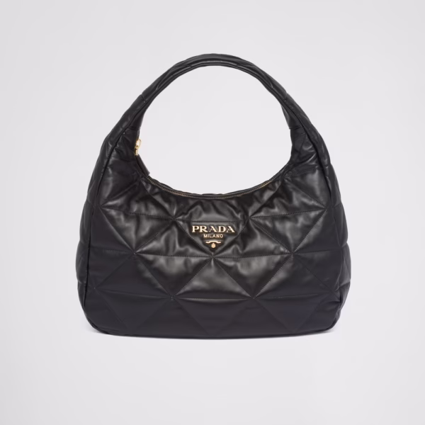Prada Large topstitched leather bag - Image 2