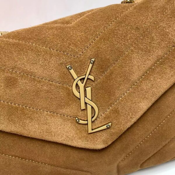 YSL Loulou Small Chain Bag in Quilted 'Y' Suede - Image 3