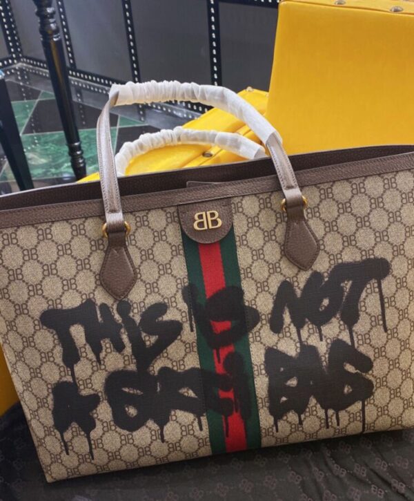 Balenciaga Hacker Graffiti Large Tote Bag - Image 4