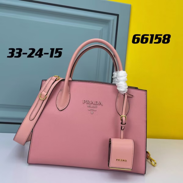 Prada Monochrome Bag in Powder Pink – Front View