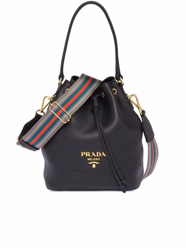 Prada Leather Bucket Bag in Black
