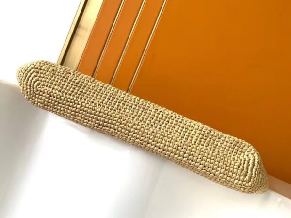 YSL Hobo Raffia Bag in Crochet and Smooth - Image 2