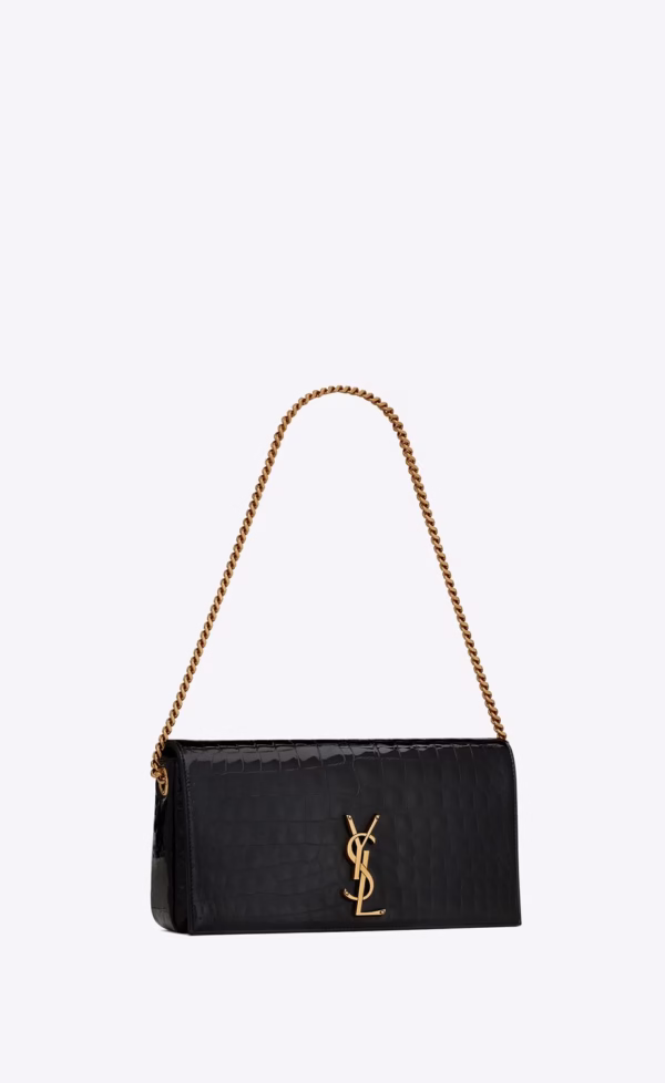 YSL shiny leather chain bag
