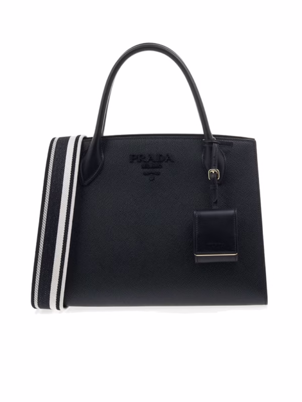 Prada Monochrome Medium Saffiano Bag - Image 4