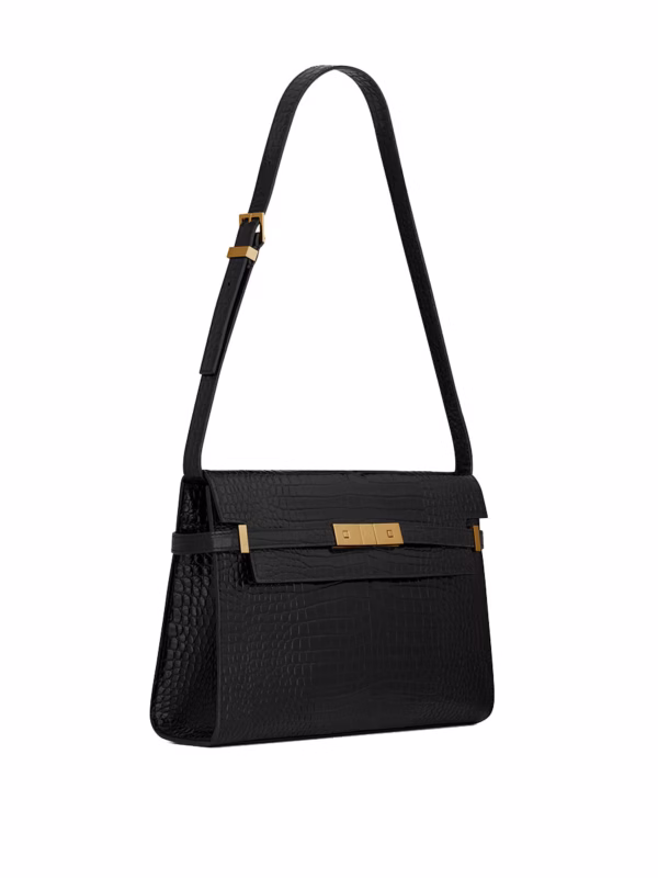 YSL Shoulder Bag in Shiny Leather - Image 4